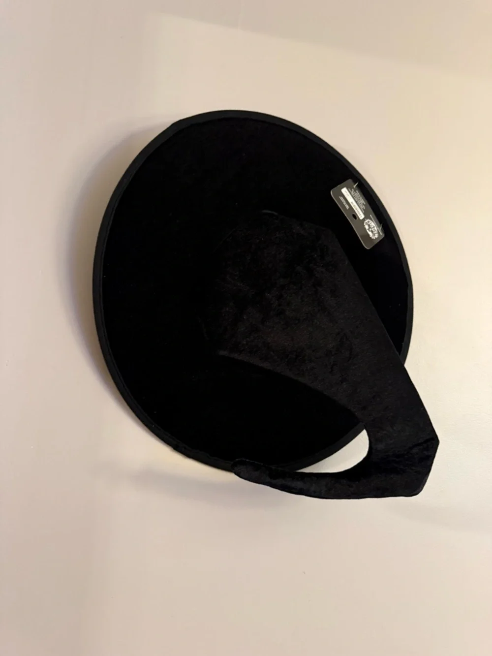Spirit Halloween Black Velvet Witch Hat Costume Accessory NWT Adult